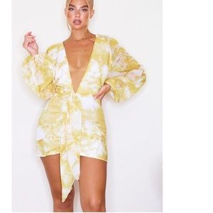 Pretty Little Thing tie dye chiffon dress size 6